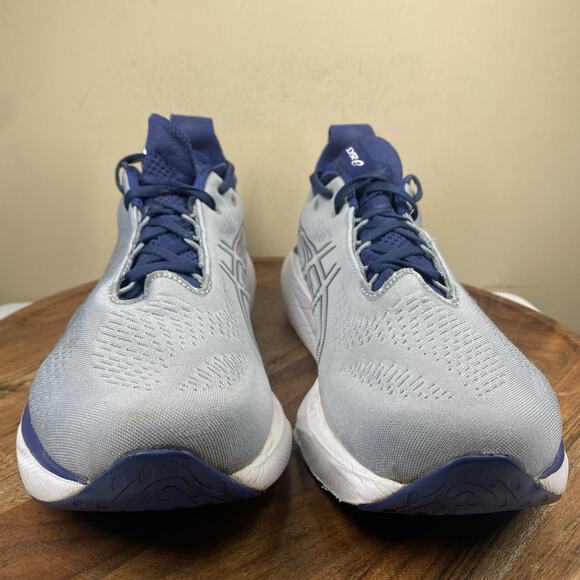 ASICS GelNimbus 25 Sheet Rock Indigo Blue Mens Gray Size 10.5 Wide Running Shoes - Picture 4 of 14